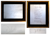 Two John Lennon Signed Lithographs From Bag One Released in 1970 -- Includes Alphabet Limited Edition #12 of 300, and Erotic #7 Limited Edition #117 of 300